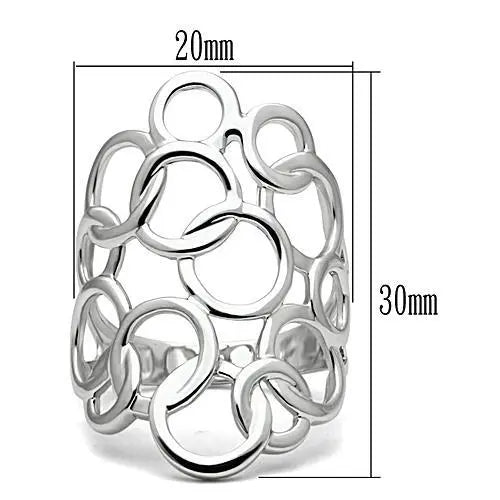 Circles Rhodium Silver Brass Ring Sashays Jewelry