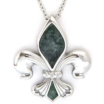 Flower-of-Light - Green Marble Lily Necklace Sashays Jewelry