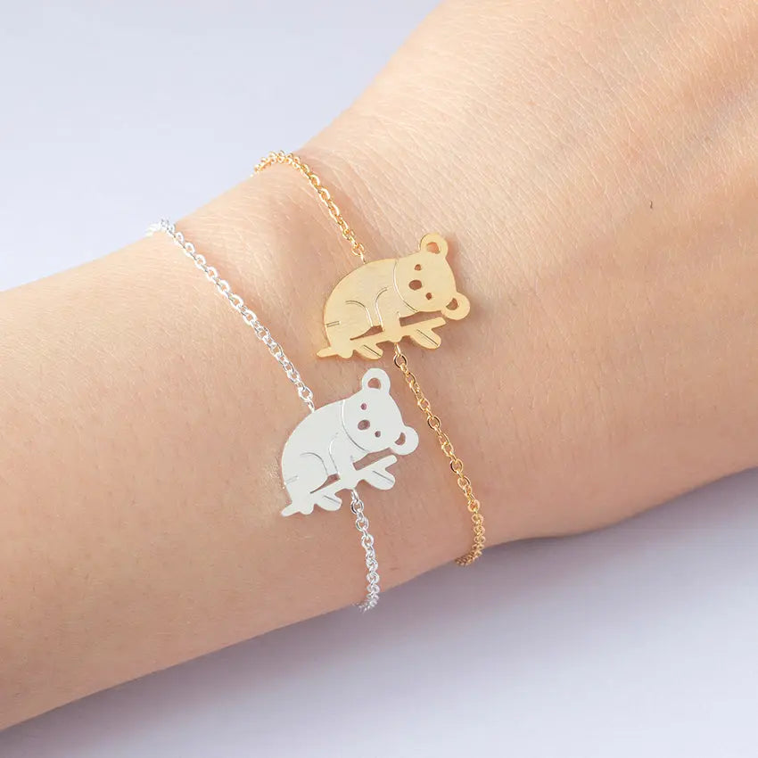 Stainless Steel Koala Unisex Chain Bracelet - Sashays Jewelry