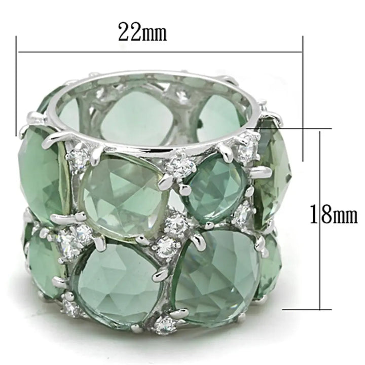 Emerald 925 Sterling Silver Ring - simulated Sashays Jewelry