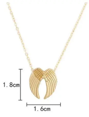 Delicate Angel Wings Charm Necklace Gift Card with Heavenly Message Sashays Jewelry