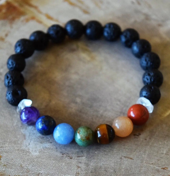 Handmade Chakra Bracelet with Genuine Gemstones Sashays Jewelry