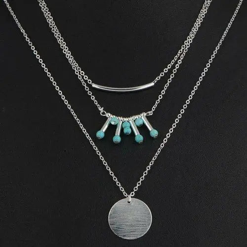 Lovely Turquoise Multilayer Necklace - Sashays Jewelry