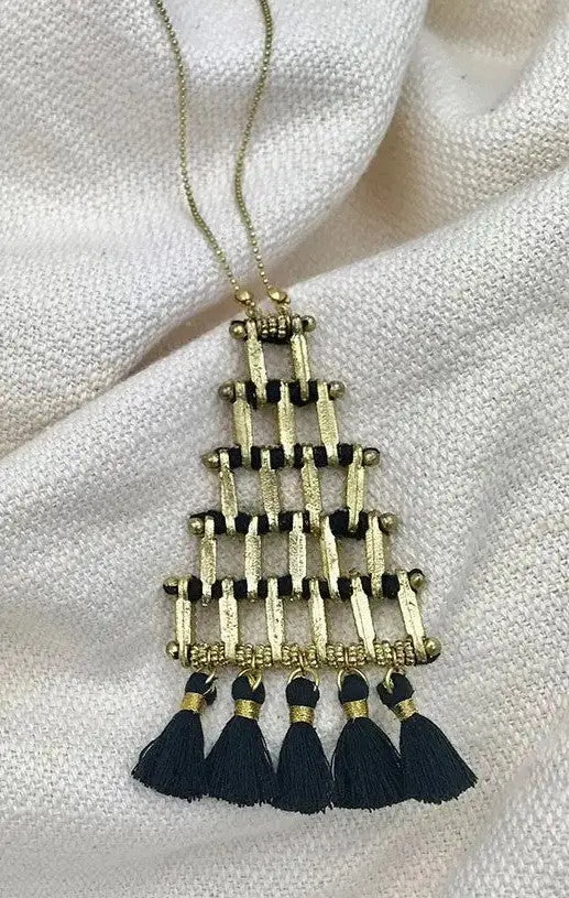 Handmade Kai Pyramid Pendant Necklace Ariel