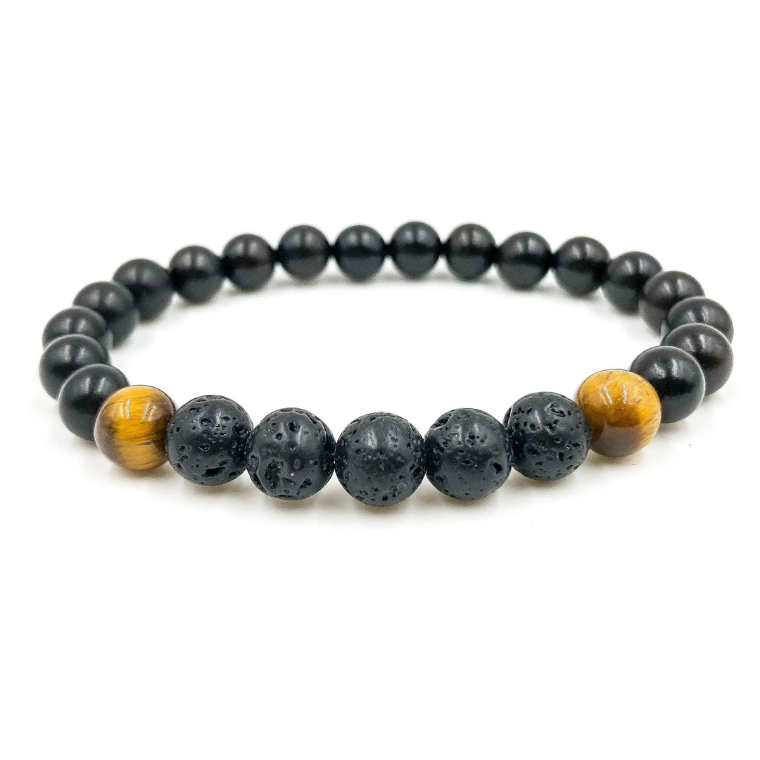 Kingston Stretch Bracelets: Lava Rock, Tiger Eye, or Blackwood Sashays Jewelry
