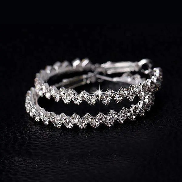 Exquisite Crystal Hoop Earrings Sashays Jewelry
