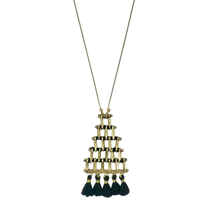 Handmade Kai Pyramid Pendant Necklace - Sashays Jewelry