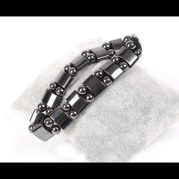 Unisex Magnetic Hematite Stretch Bracelet Sashays Jewelry
