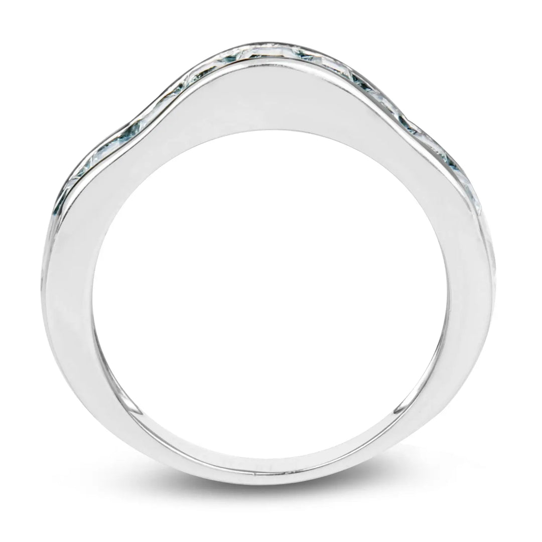 Beautiful Blue Topaz Sterling Silver Band Ring Sashays Jewelry