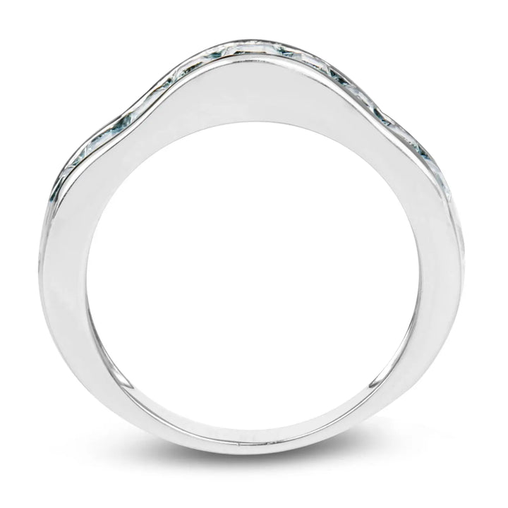 Beautiful Blue Topaz Sterling Silver Band Ring Sashays Jewelry