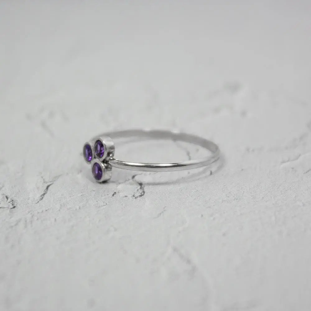 Amethyst Cluster Sterling Silver Ring Sashays Jewelry