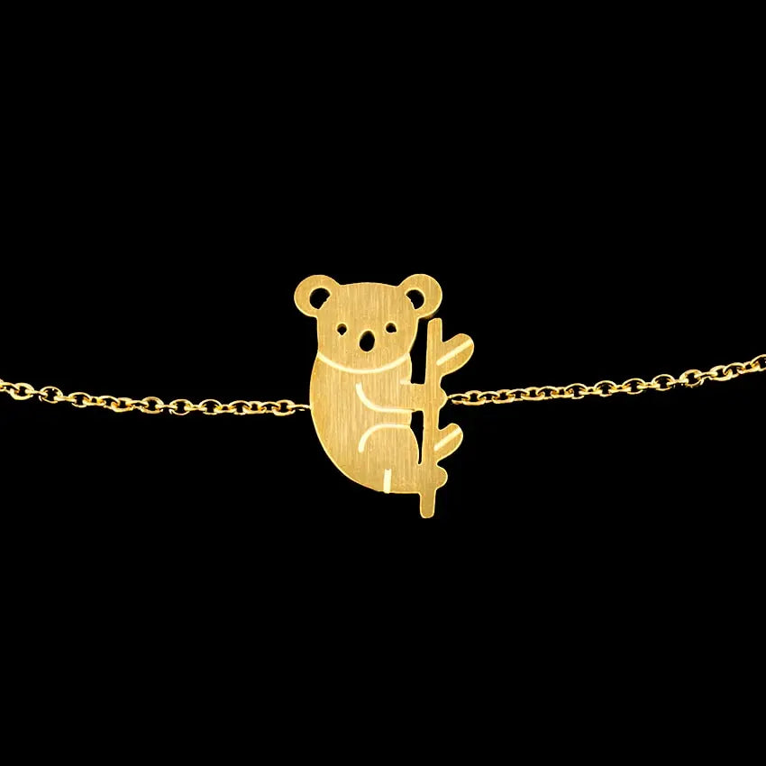 Stainless Steel Koala Unisex Chain Bracelet - Sashays Jewelry