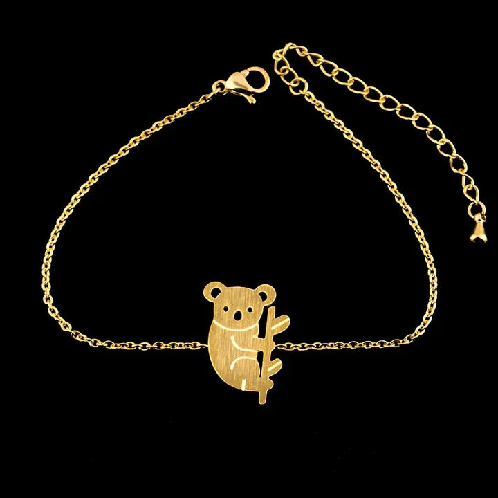 Stainless Steel Koala Unisex Chain Bracelet - Sashays Jewelry