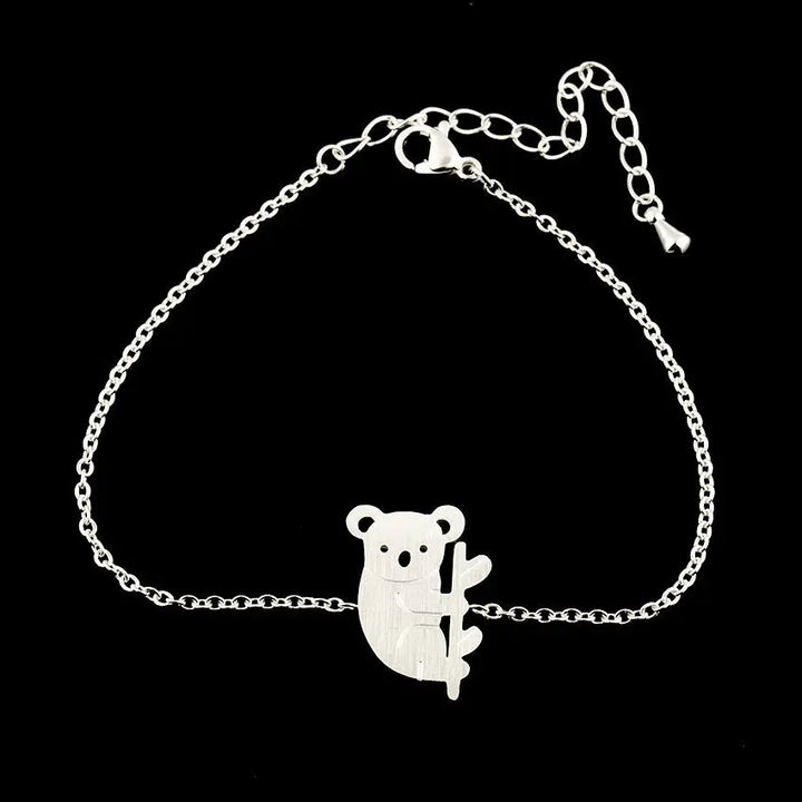 Stainless Steel Koala Unisex Chain Bracelet - Sashays Jewelry