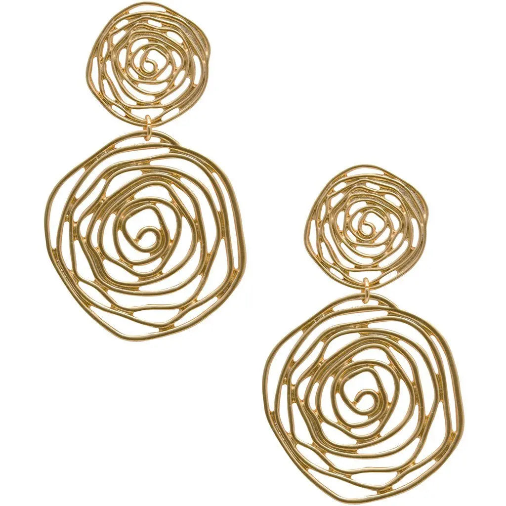 Alluring Rose cut out statement earrings Sashays Jewelry