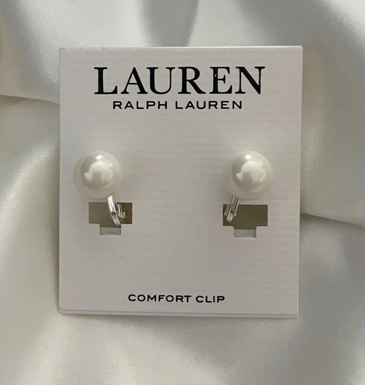 Lauren Ralph Lauren Faux Pearl Clip Earrings Sashays Jewelry